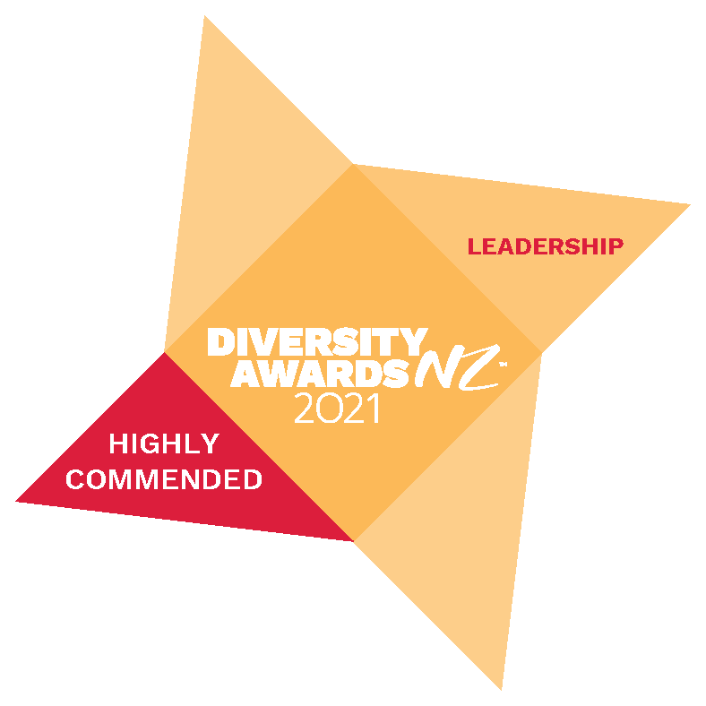 Highly commended at the Diversity Works New Zealand awards Highly commended at the Diversity Works New Zealand awards